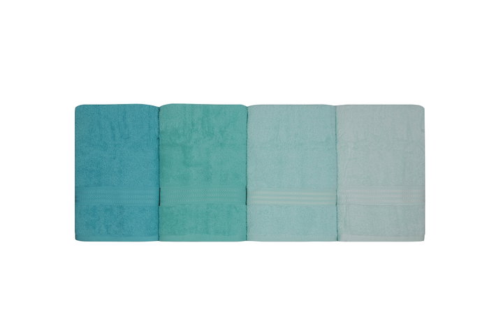 Aucune Juego de 4 toallas de baño - 70 x 140 cm - Verde menta Aucune Juego de 4 toallas de baño - 70 x 140 cm - Verde menta